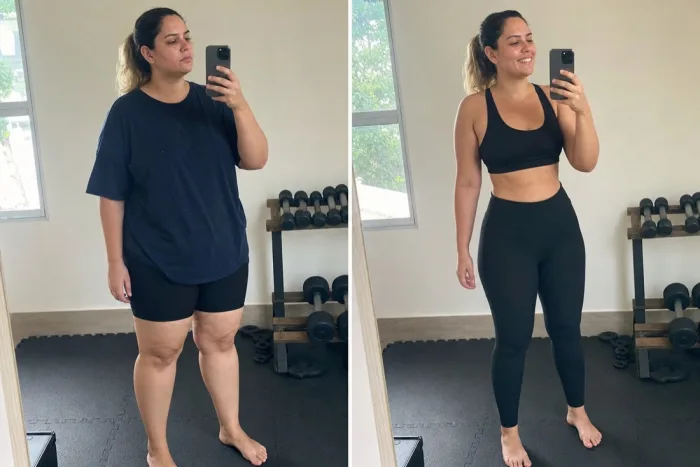 Foto ilustrativa de antes e depois do protocolo Evo